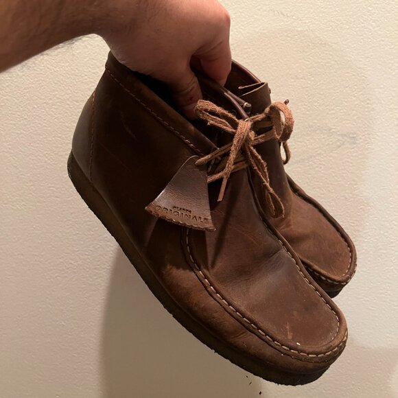 Clark Wallabees Brown Leather 9.5 main image 4